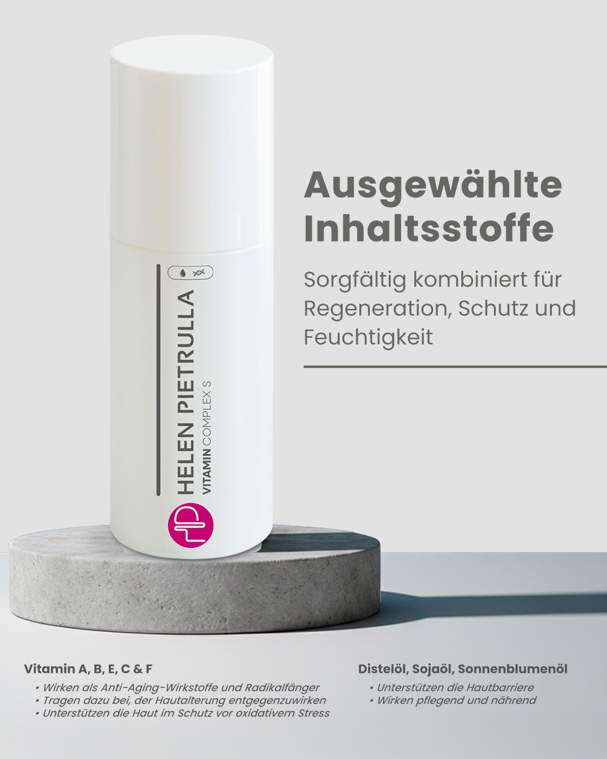 Helen Pietrulla – Vitamin Complex S 100 ml Gesichtscreme mit Vitamin A, C, E, F & wertvollen Ölen – Anti-Aging Tages- und Nachtpflege für trockene, anspruchsvolle Haut
