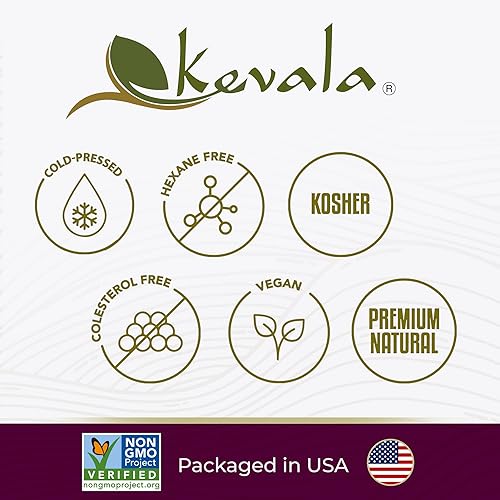 Miniatura 6 de Kevala Aceite de semilla de uva – Aceite nutritivo ideal para cocinar y belleza, hecho con uvas cuidadosamente seleccionadas, base perfecta