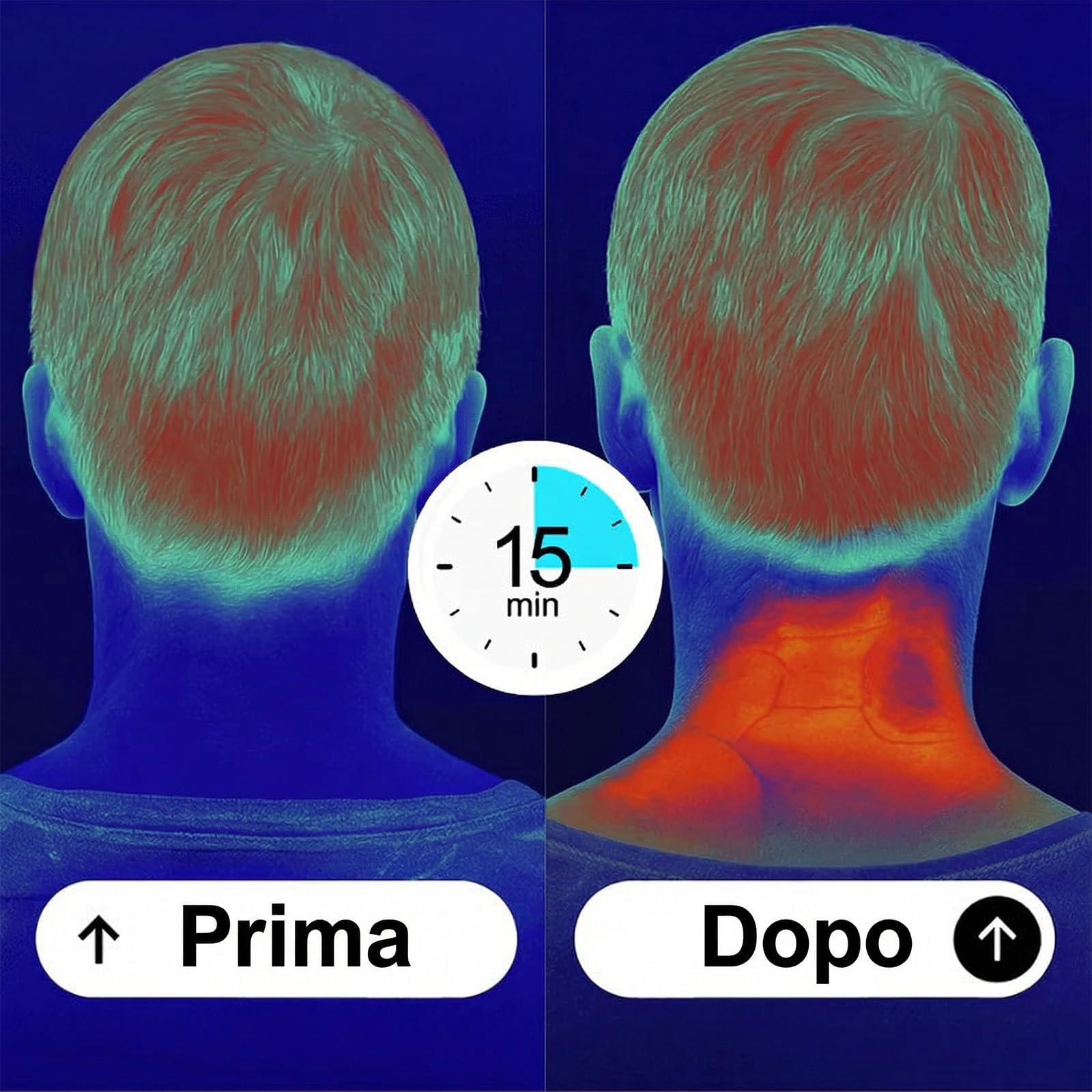 Vertaline CerviRest Massaggiatore Cervicale Elettrico, Dispositivo per Collo e Spalle con Funzione Calore, 6 Programmi, 16 Livelli di Intensità, Stimolazione Muscolare, Design Wireless per Casa e Uffi
