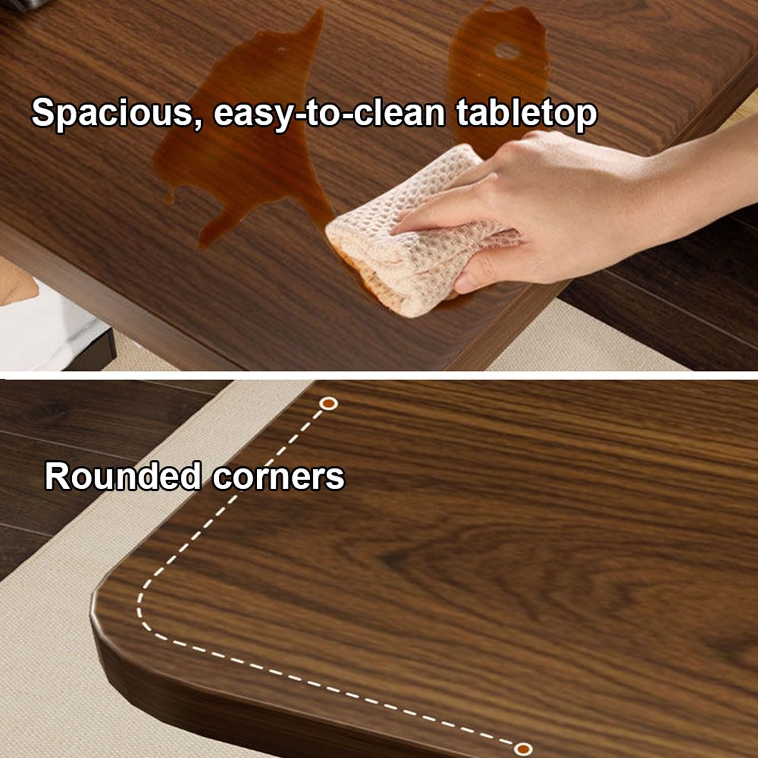 Altura Ajustable Mesa auxiliares Cama sofá,Mesa Ordenador portatil pequeña con Ruedas,Mesa for Comer en Dormitorio camao,para Salón Sofá Oficina Mesa de Comer Médica Hospital(60 * 40CM/24 * 16IN)