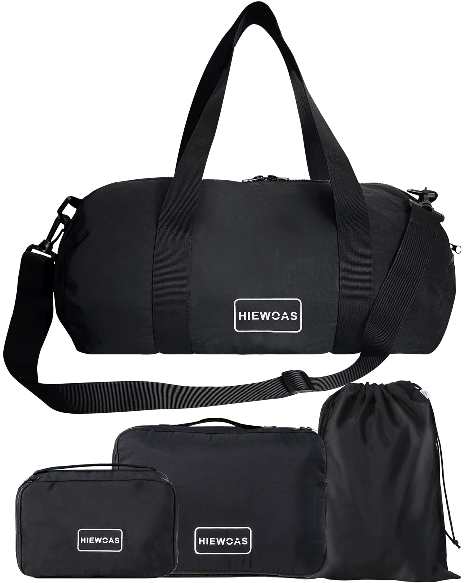 Photo 1 of 3 PACK HIEWOAS 4 Piece Packing Cubes for Travel, Barrel Bags, Organizers for Suitcases, Carry-Ons Duffle Bags, Packing Organizers for Backpacks, Travel Luggage Compartments for Packing Large