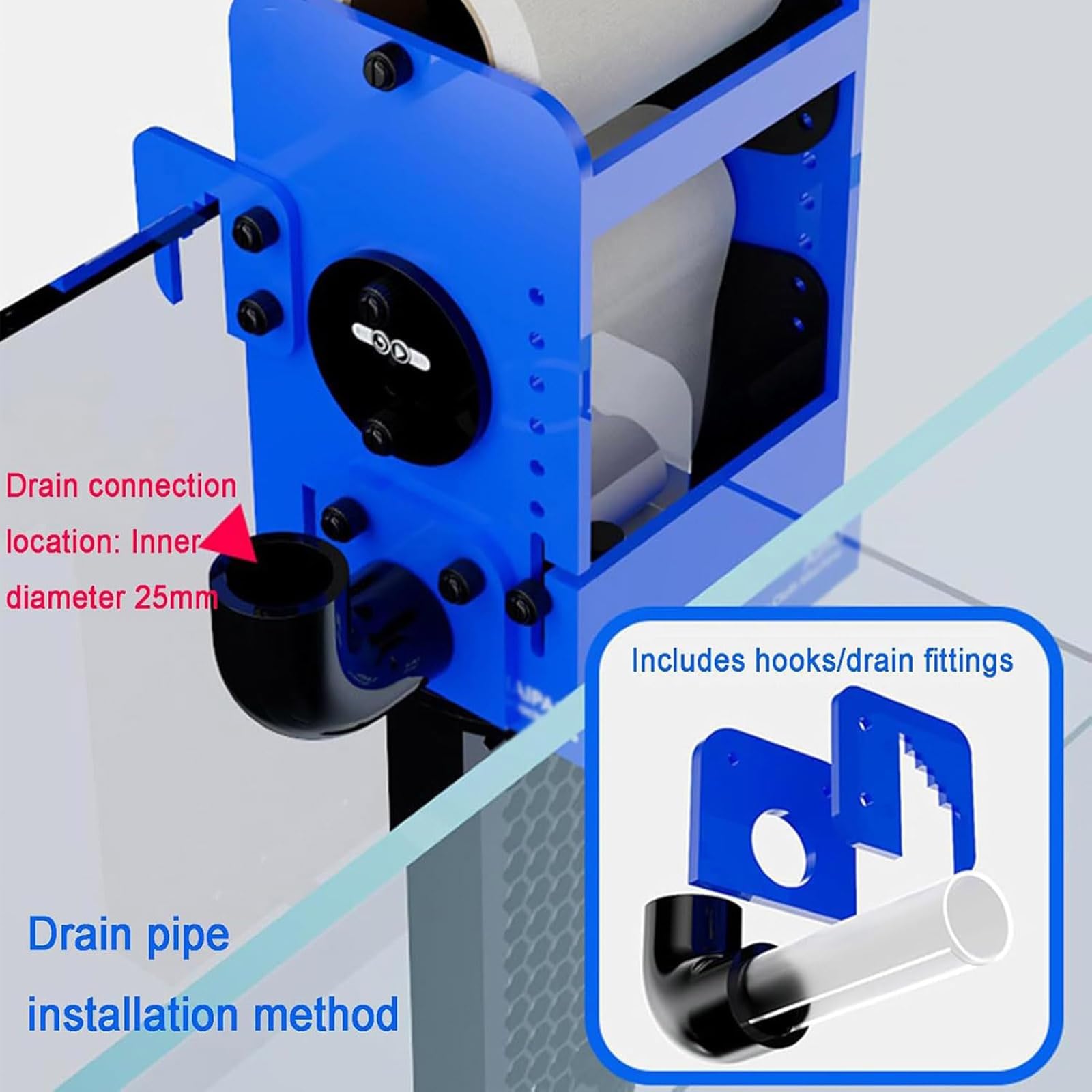 Filtro De Rodillos De Vellón Inteligente, Sistema De Filtro De Rodillos Automático para Acuarios, Control Mediante Aplicación Inteligente, Detección De Filter Cloth Machine