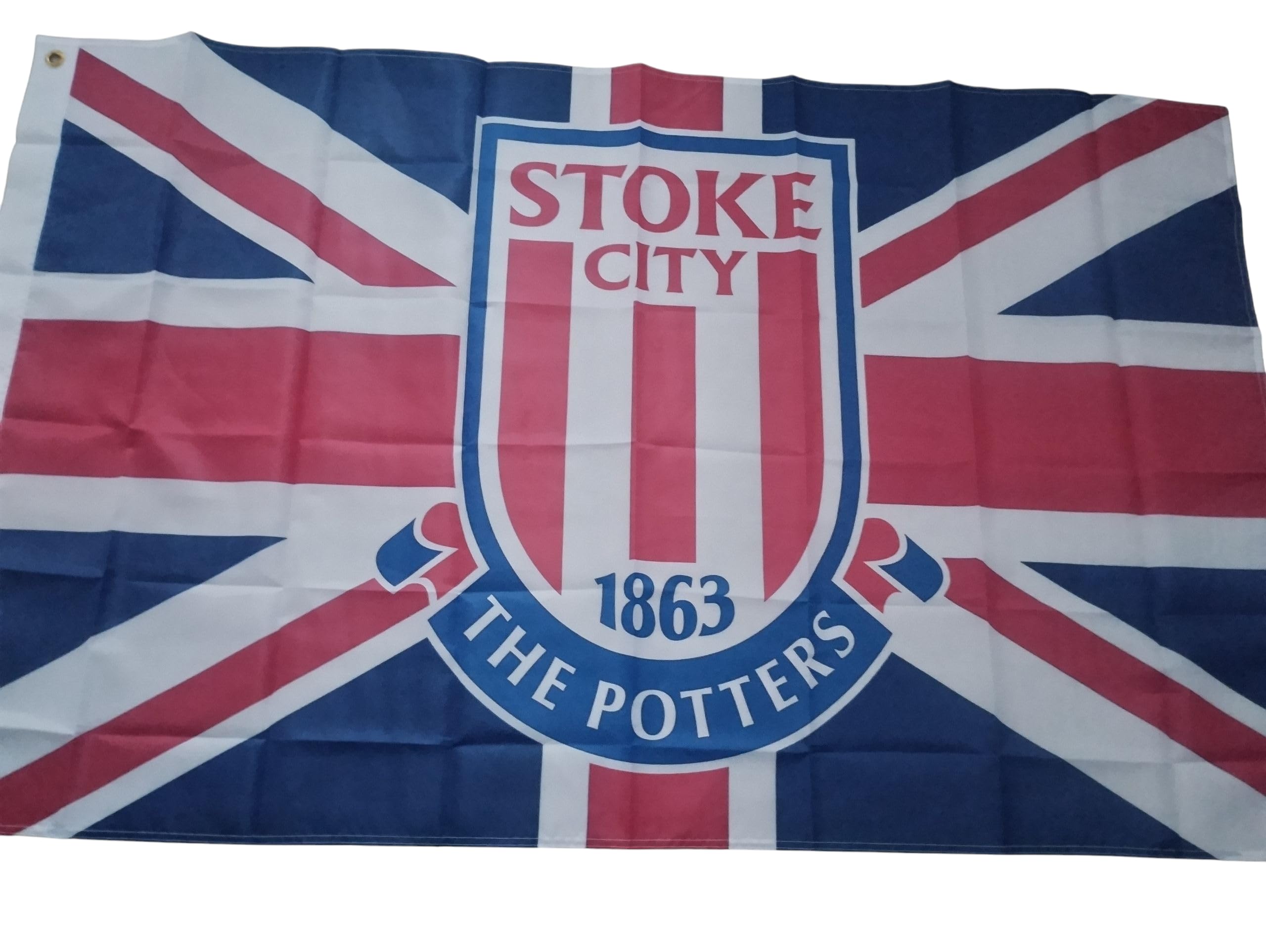 Stoke City design union jack flag 5 x 3