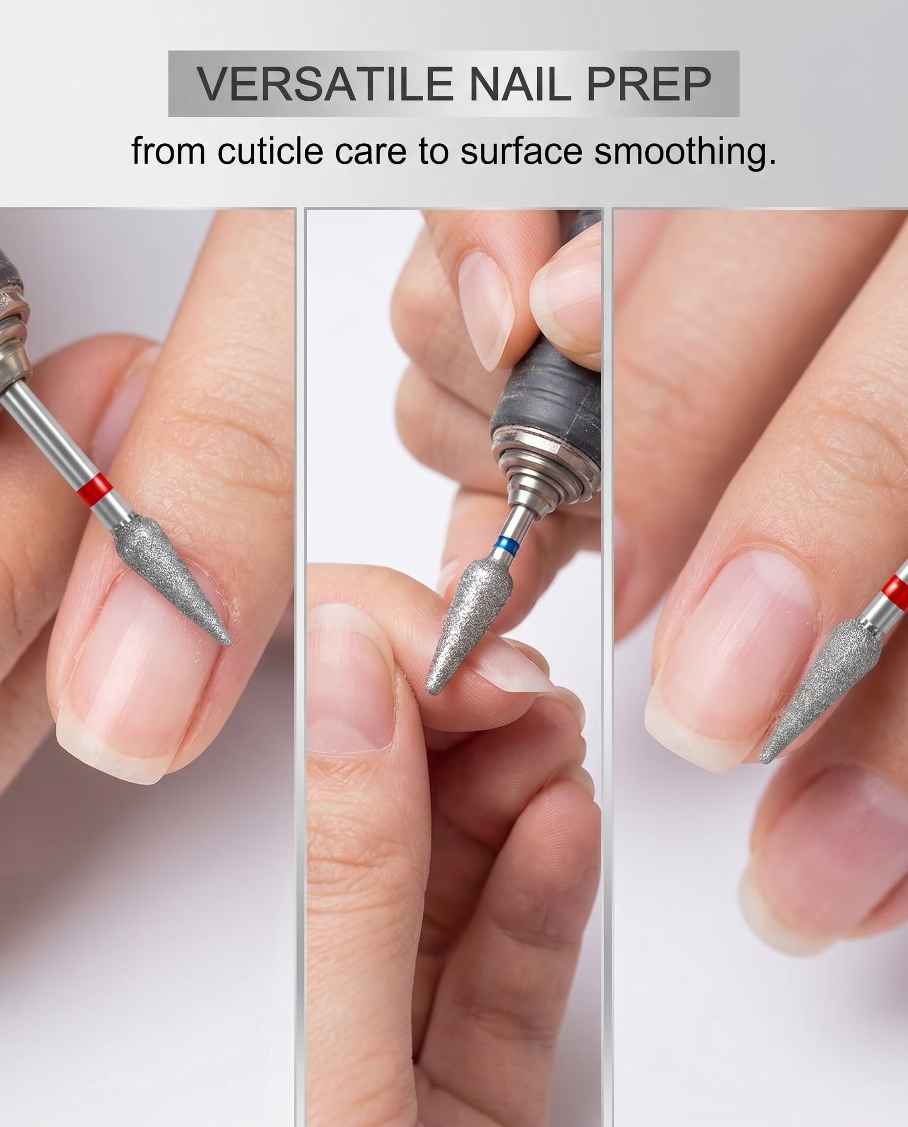 Punte Fresa Unghie 2 Pezzi - Carburo di Tungsteno per Gel & Acrilico. Rimozione Smalto Semipermanente, Manicure Russa e Preparazione Unghie Professionale.