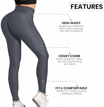 Butt Lifting Workout Tummy Control Leggings for Women TikTok High Waisted Yoga Pants Scrunch Gym Booty Tights