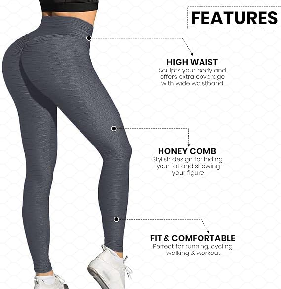 Butt Lifting Workout Tummy Control Leggings for Women TikTok High Waisted Yoga Pants Scrunch Gym Booty Tights