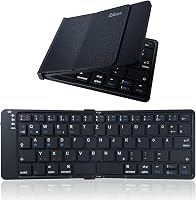 Echaar Összehajtható Bluetooth Billentyűzet Numerikus Résszel - iOS, Android, Windows Kompatibilis, QWERTZ Kiosztás, Újratölthető, Érintőpad 1
