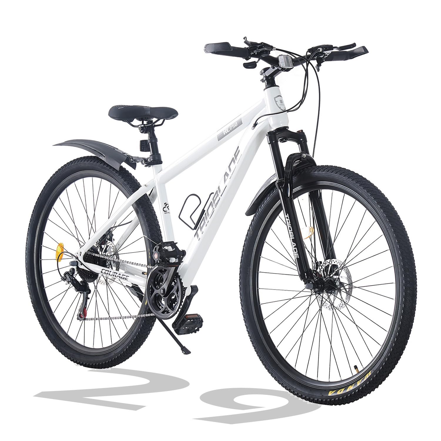 24/26/27.5/29 Inch Mountain Bike 21 Speeds Bike 17.5 Inch Lightweight Aluminium Frame Bicycle for Adult Men Women, Lockout Suspension Fork, Dual Disc Brake