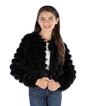 Amazon.com: Speechless Girl's, Open Front Shaggy Jacket