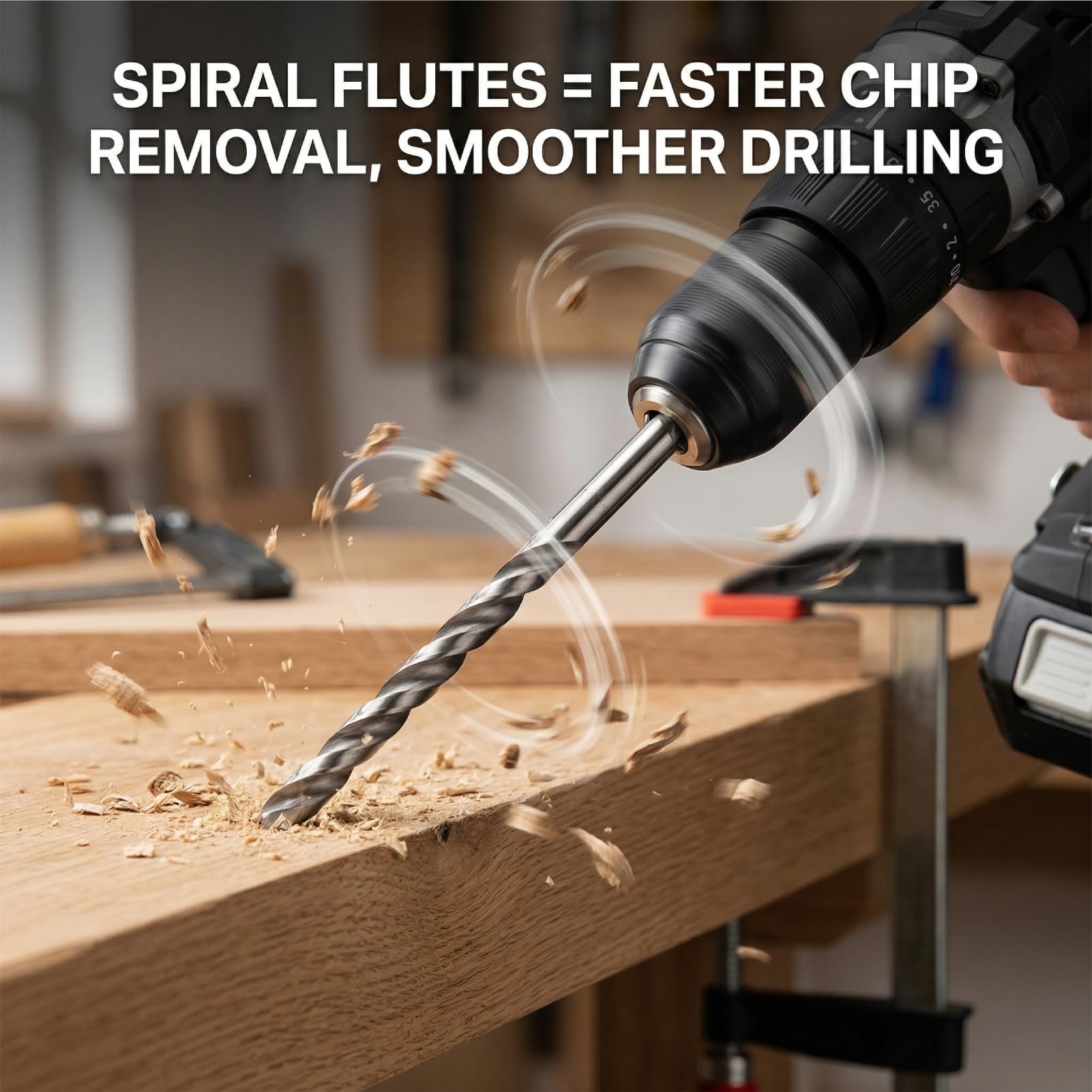 Long High-Speed Steel Drill Bits - 5 Sizes -4 Long High-Speed Steel Drill Bits - 5 Sizes -4