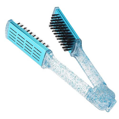 Miniatura 3 de Cepillo alisador, Abrazadera alisadora de cabello, peine de enderezamiento de doble cara,Herramienta de peinado de peine de férula para enderezar el