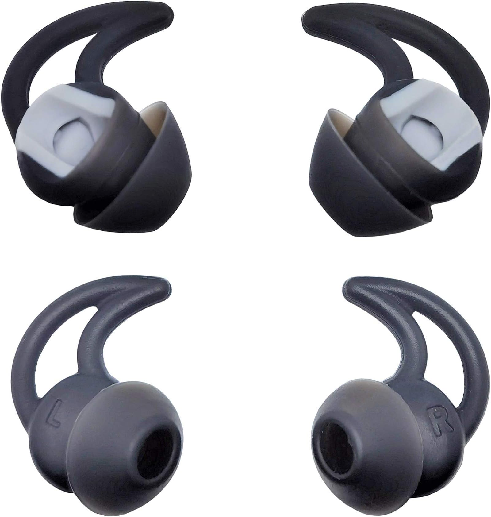 Earbuds Replacement Tips 2 Pairs Medium Silicone Noise Cancelling Compatible with Bose Earphone QC20 QC20i QC30 SoundSport Wireless Earbuds SIE2 SIE2i IE2 IE3