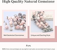 Vista 127 de JR.DM Natural Stone Beaded-Bands Women Compatible with Apple Watch Series 11 10 9 8 7 6 5 4 SE 3 2 1 Fashion Stretch Handmade Bracelet Fancy Boho