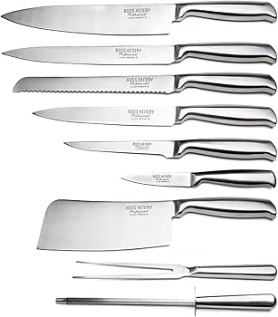 Amazon.com: Ross Henery Eclipse 9-Piece Chef Knife Set – Stainless