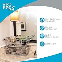 Vista 3 de BirdRock Home - 2 unidades de cestas apilables en alambre para almacenamiento de frutas y verduras, para colgar o como estante de pared o cubo