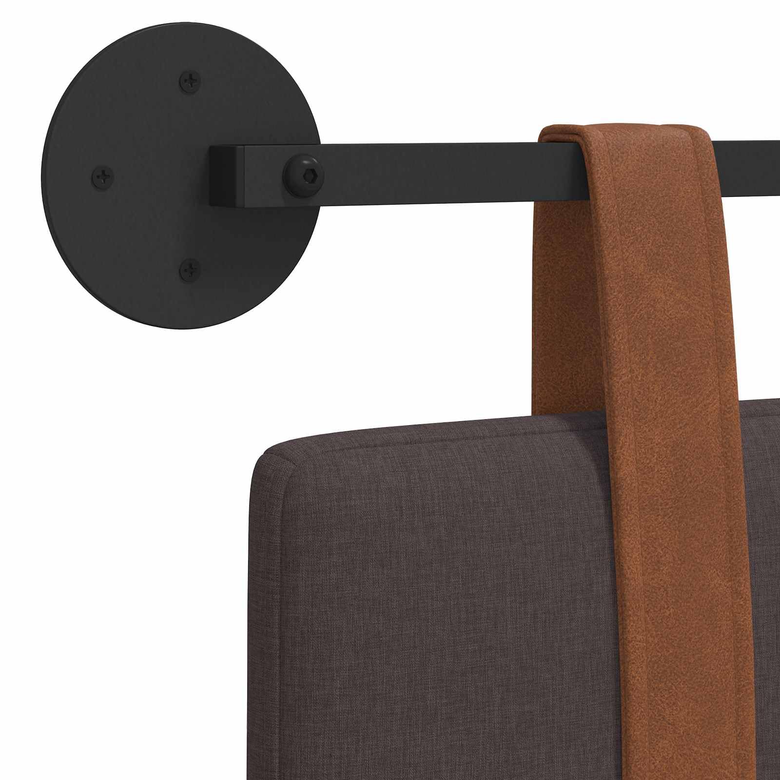 vidaXL Cabecero Colgante Marrón Oscuro PU Antiguo