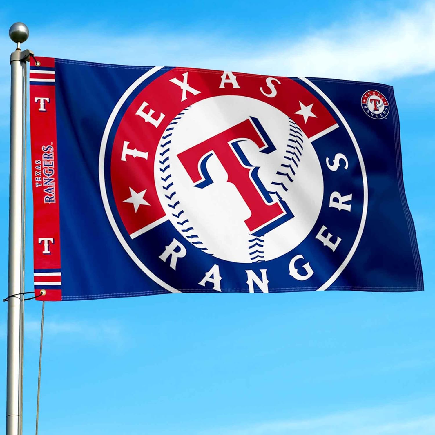 Texas Rangers Printed Header Flag 3x5 Banner - Image 3