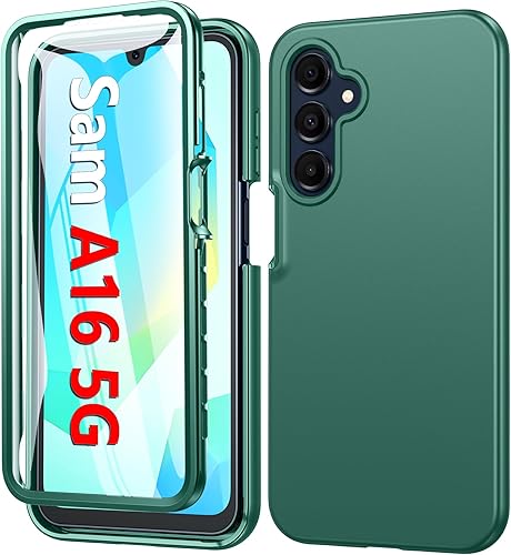 Miniatura 10 de FNTCASE Funda para Samsung Galaxy A14-5G Funda protectora de silicona a prueba de golpes con protector de pantalla integrado - Funda delgada de