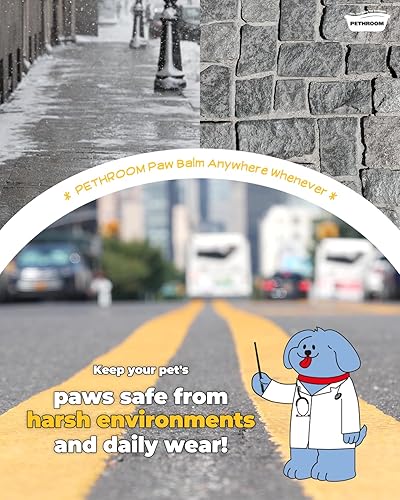 Miniatura 8 de PETHROOM Bálsamo de patas enrollable para gatos y perros, protector de patas súper hidratante seguro para lamer, protección calmante contra el