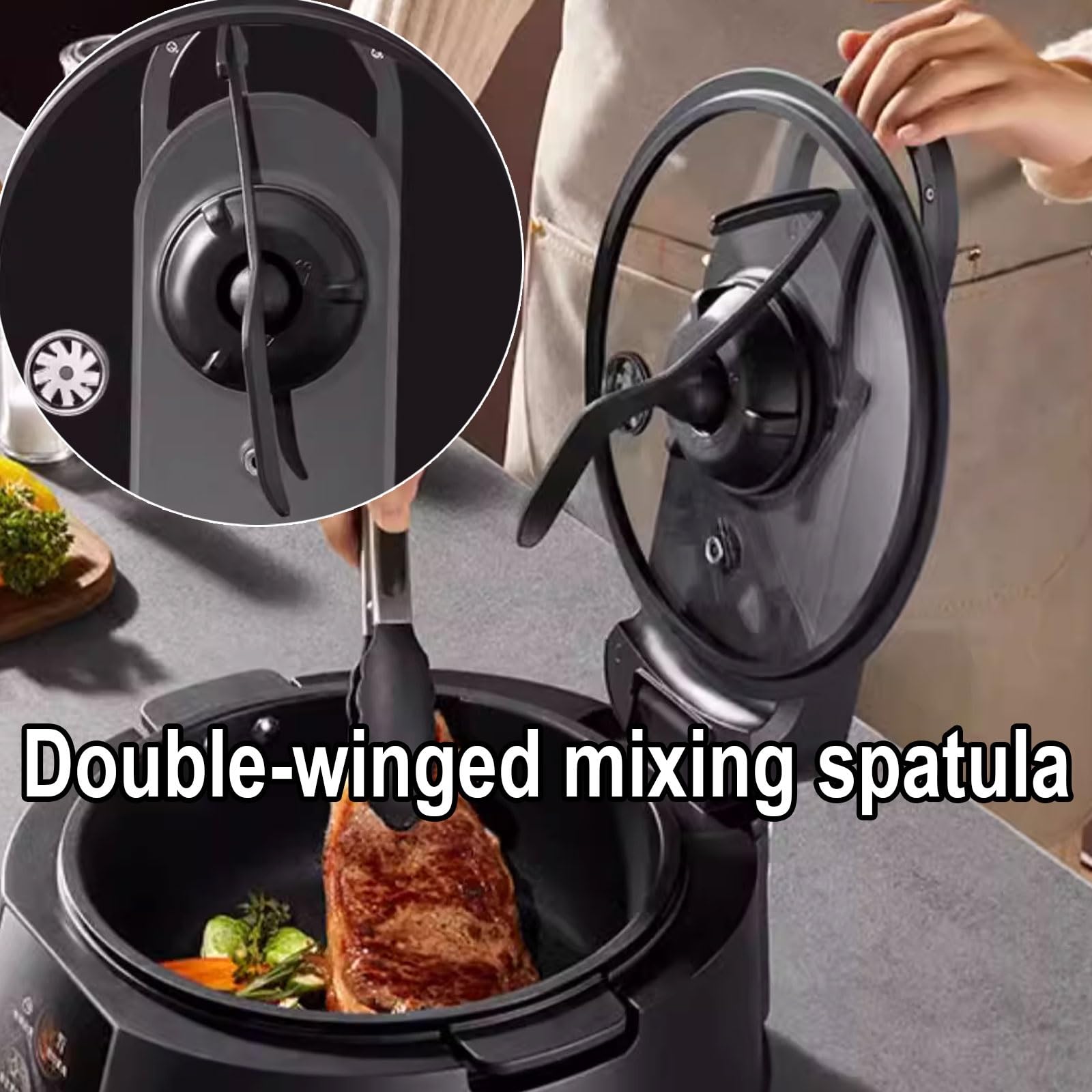 Robot De Cocina con Panel De Control Táctil Y Función De Paleta Agitadora Giratoria De Doble ala 38 * 33,5 * 21,6 CM Procesador De Alimentos Comercial 3,5 L, 220 V