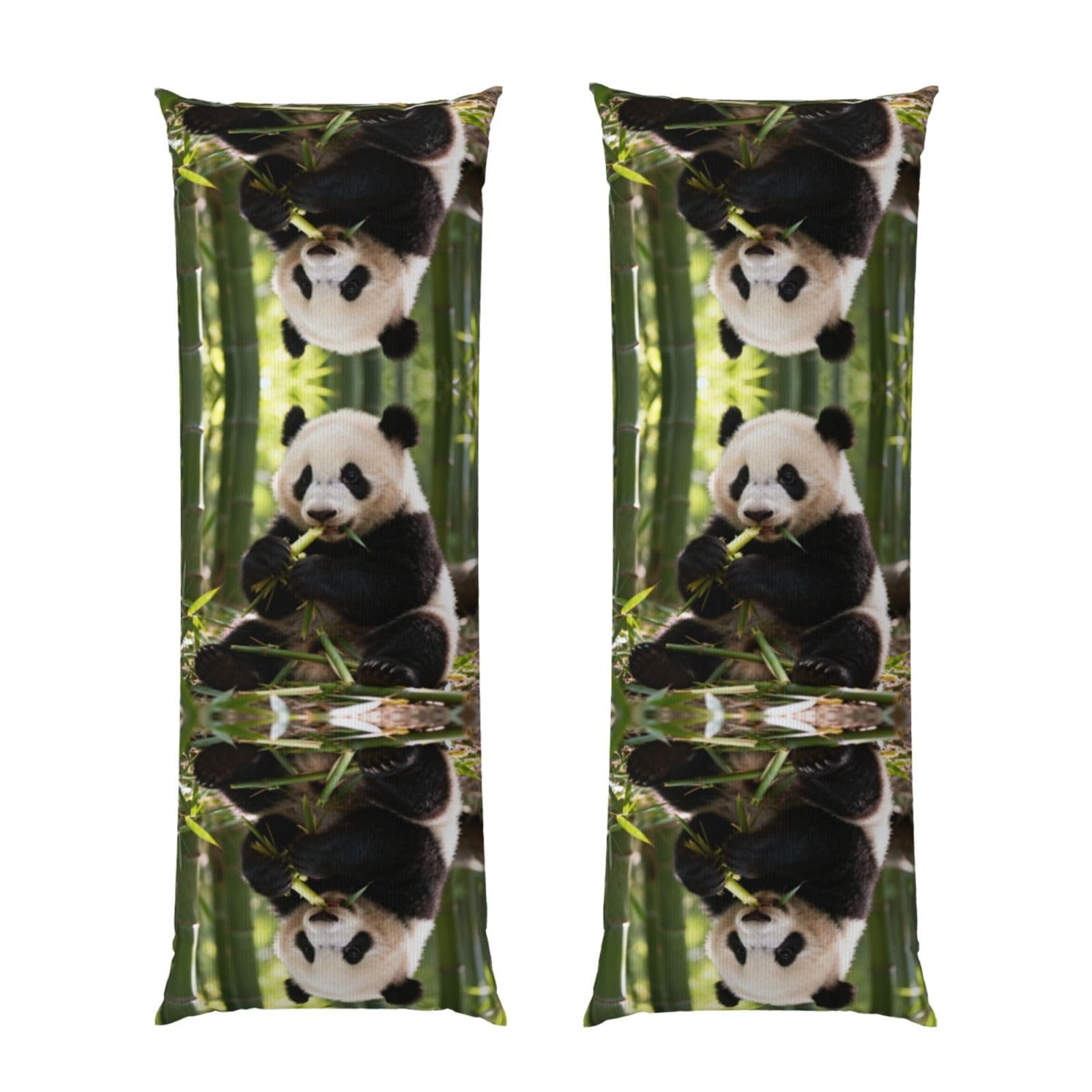 Cute panda Body Pillowcase 20x60-Ultra Soft Plush Long Pillow Cover with Hidden Zip for Sleeping
