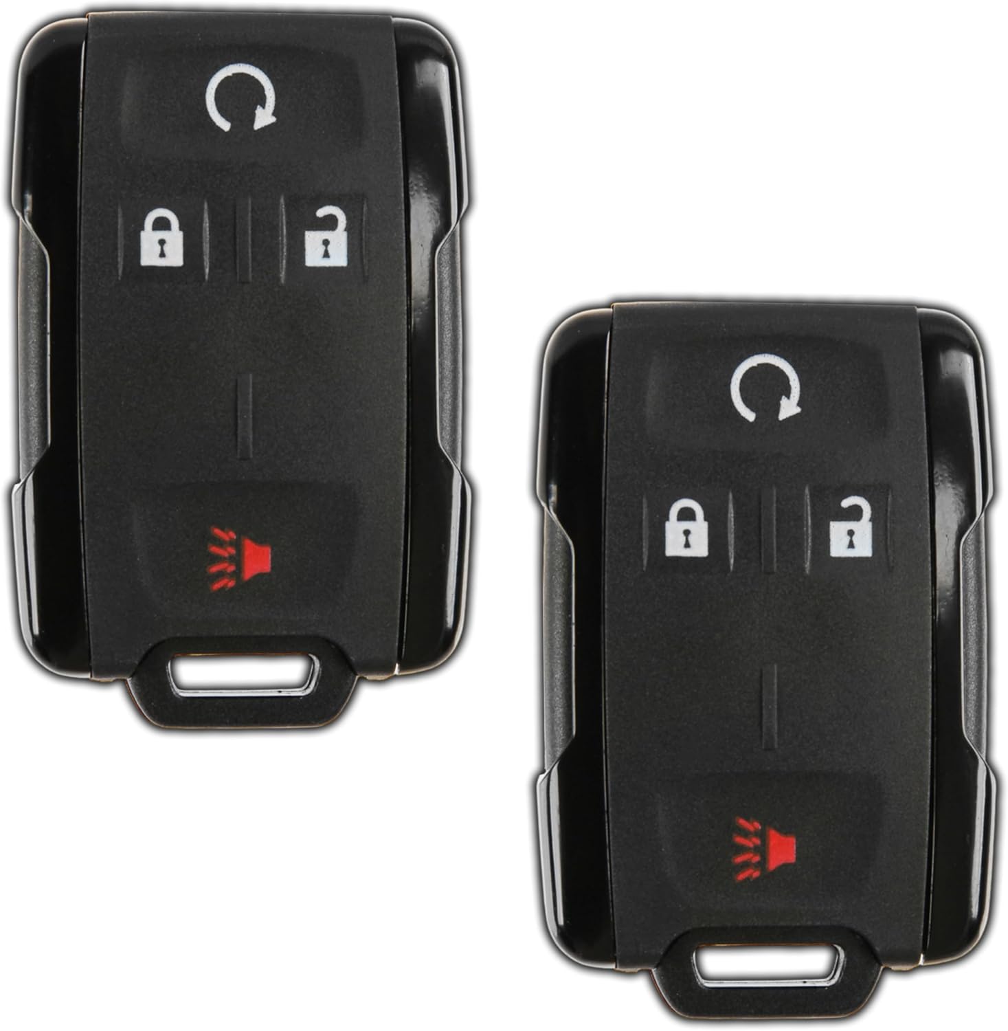 KeylessOption Key Fob Replacement for 2014 2015 2016 2017 2018 2019 Chevrolet Chevy Colorado Silverado Suburban Tahoe GMC Sierra Yukon Canyon Keyless Entry Remote, 4-Button M3N32337100-2 Pack