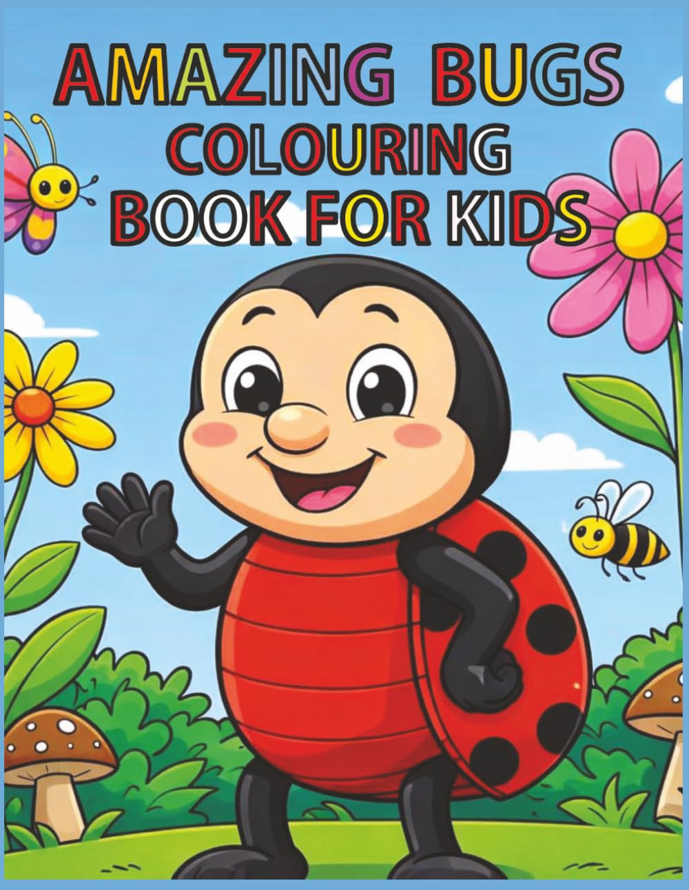 Amazing Bugs Colouring Book for Kids