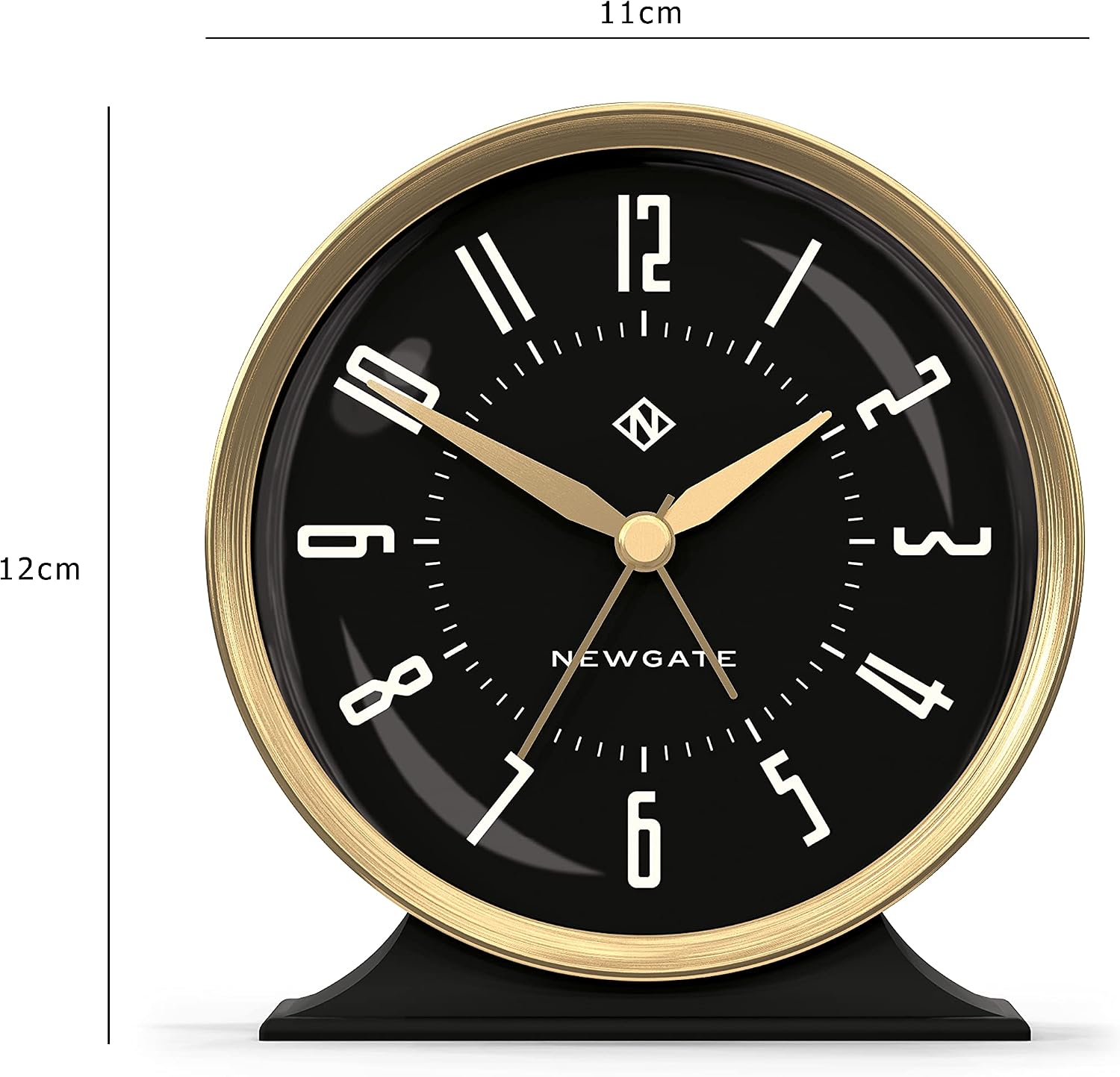 NEWGATE® Hotel alarm clock, Black, 12.5 x 11.5 x 5 cm - Image 3
