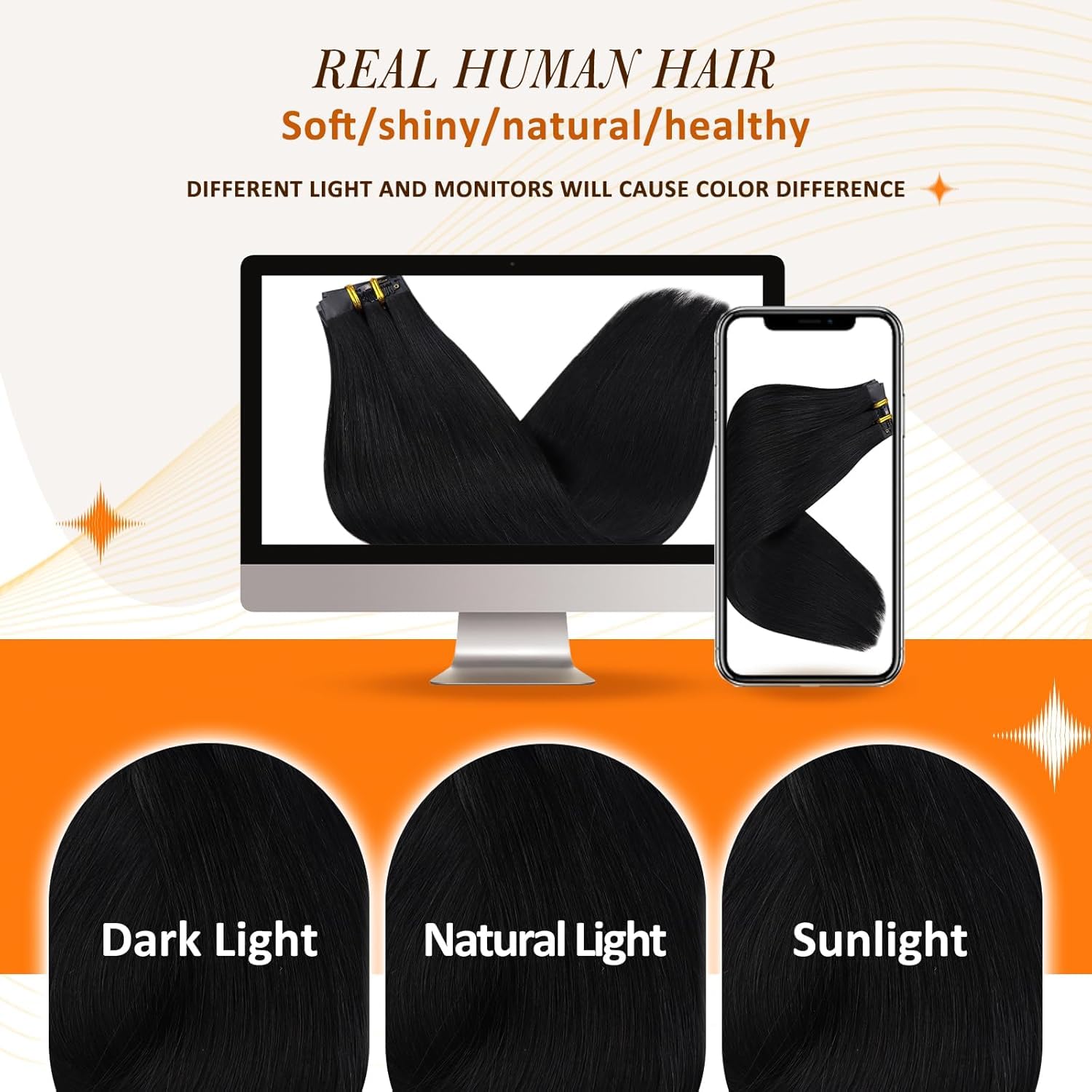 Full Shine Seamless Real Human Hair Clip-In Extensions