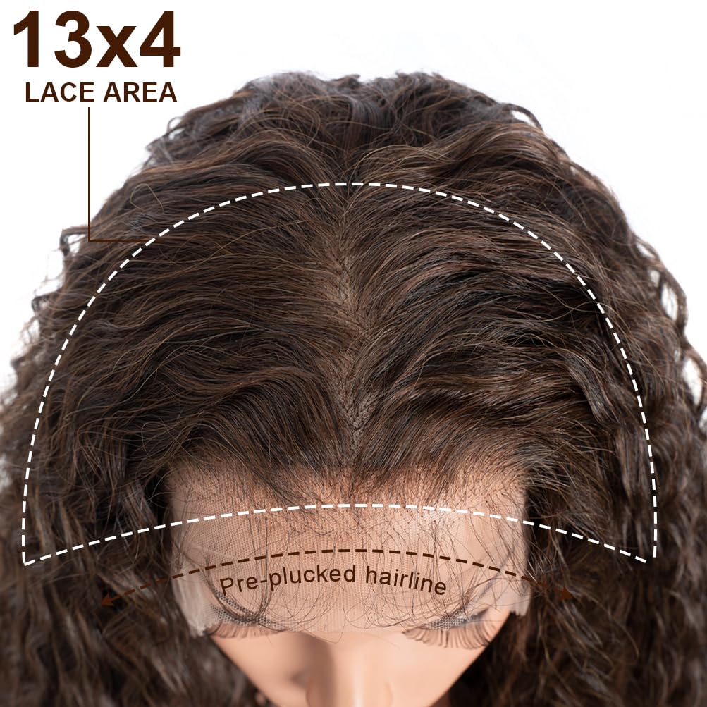 Style Icon 36” Super Long Curly Wig Easy 360 Lace Front Ombre Blonde Wig 13x4 Pre-Plucked Hairline Free Part Full Frontal With Baby Hair Heat Resistant(36", T1B/30)