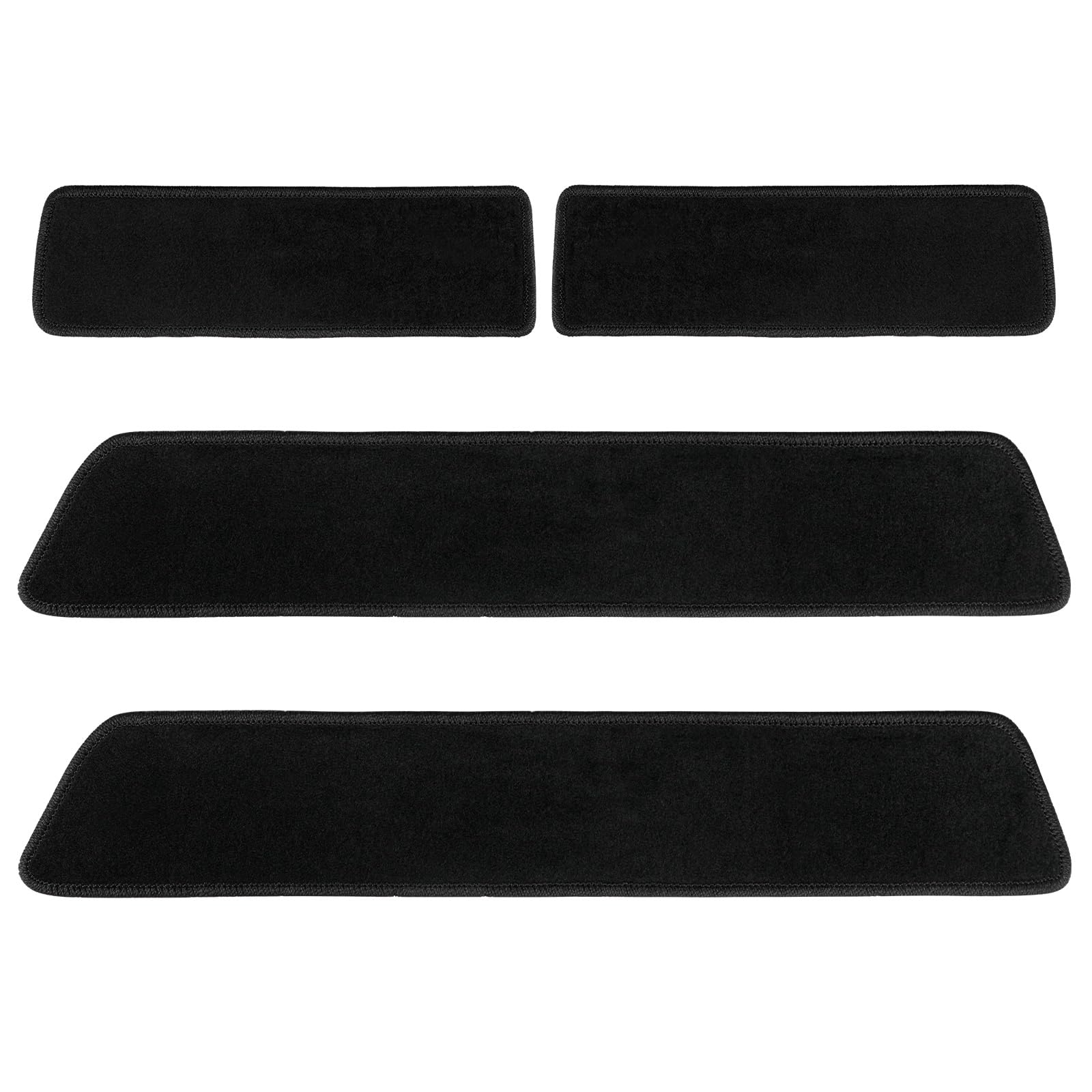 Tappetini in Moquette per VW T5 T6 T6.1 per 2 Porte Scorrevoli | per M-ultivan California C-aravelle Transporter S-huttle, 4pcs, Strisce di Soglia Auto per Porte