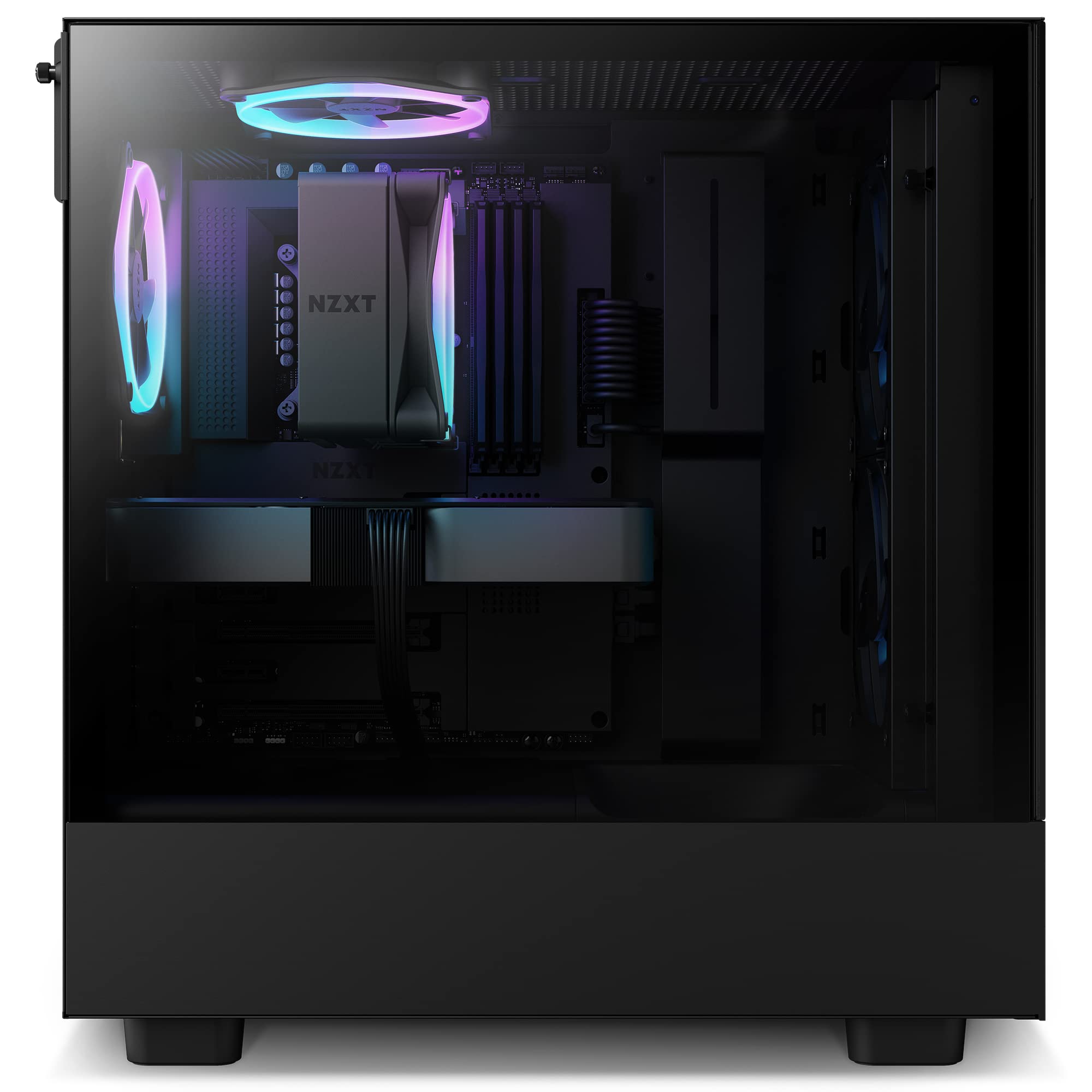 NZXT T120 RGB Air Cooler - RC-TR120-B1 - CPU Luftkühler - 120mm Lüfter - Direktkontakt Technologie - 4 Kupfer-Heatpipes - Optional 2 möglich - passend für Intel und AMD Sockel - Schwarz