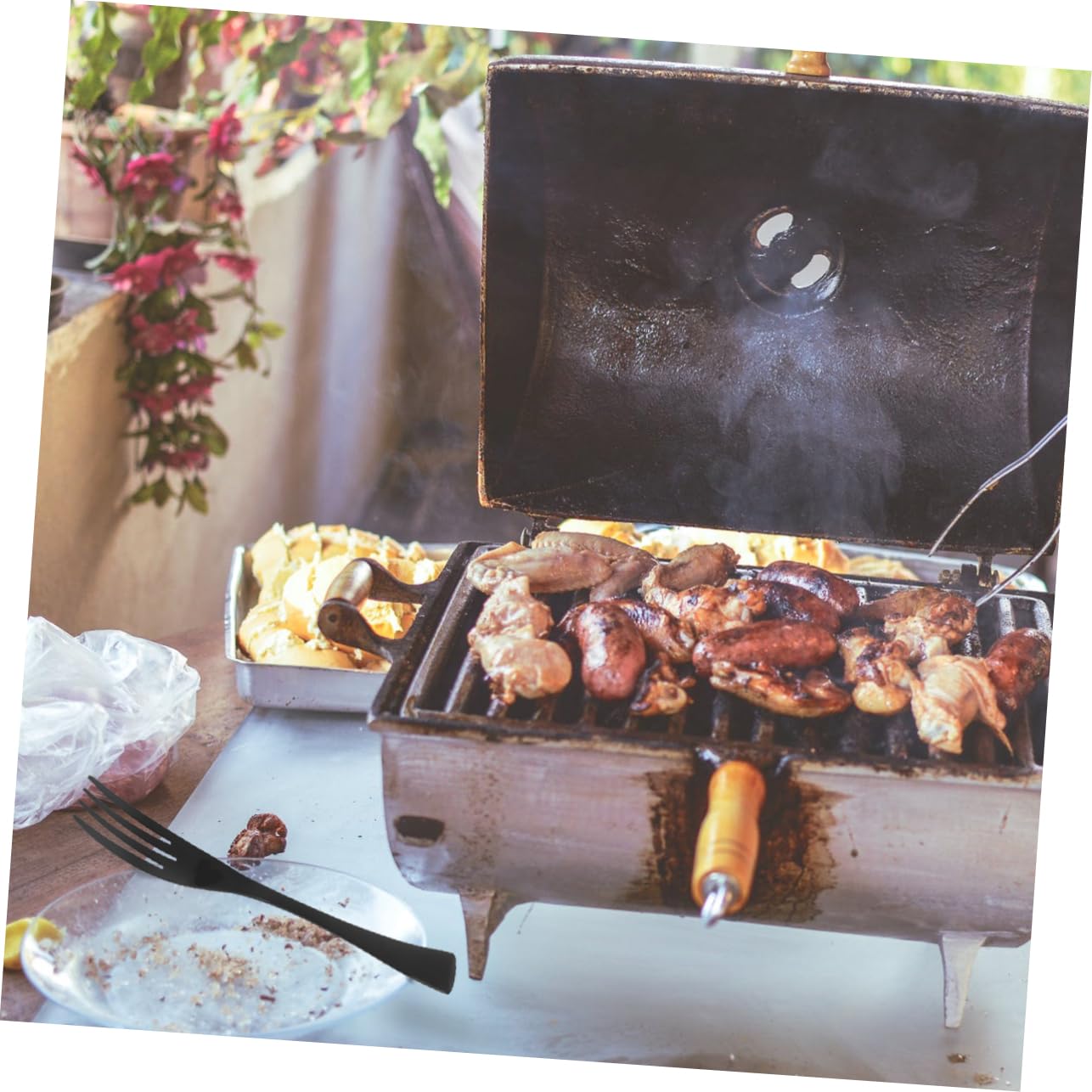 BEBEMOKO Stainless Steel Salad Fork Silverware Set for Home Hotel Tableware Cutlery Set