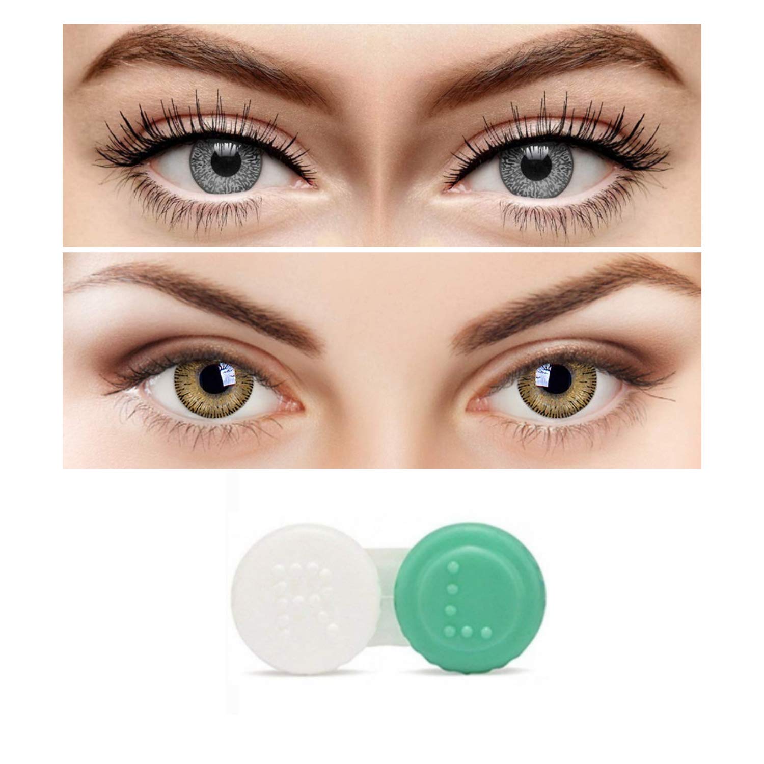 Choice Empire Monthly Color Contact Lenses Zero Power Combo Pack of 2 Pair Dark Grey-Hazzle Color wi (B07GDNNJJ4) Amazon Price History, Amazon Price Tracker