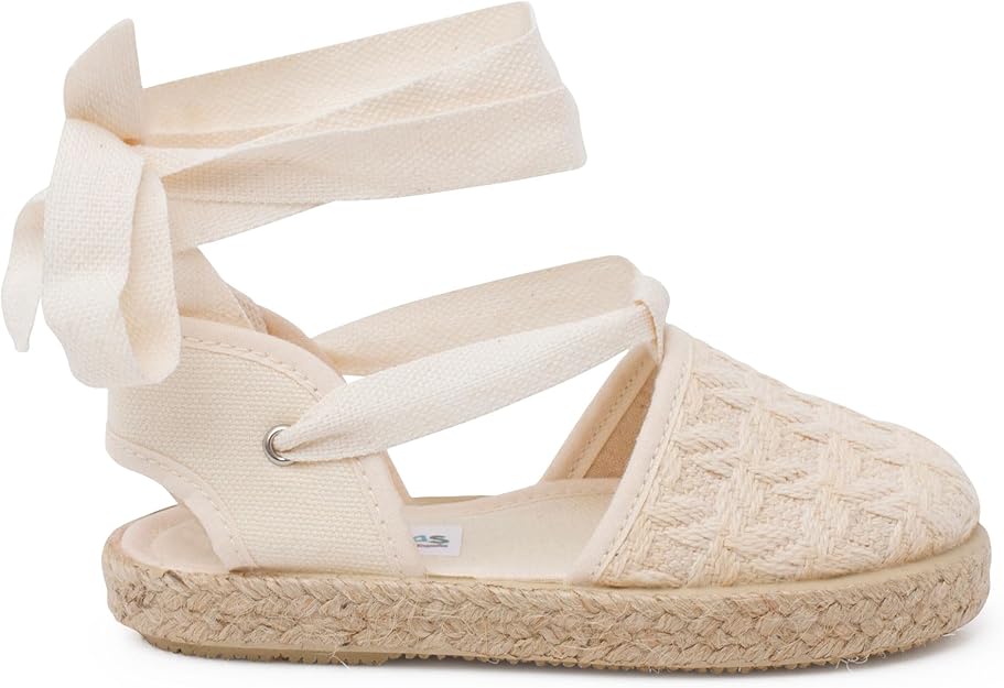 Esparteñas Niña Comunión Alpargatas De Niu00f1as Con Cintas Para