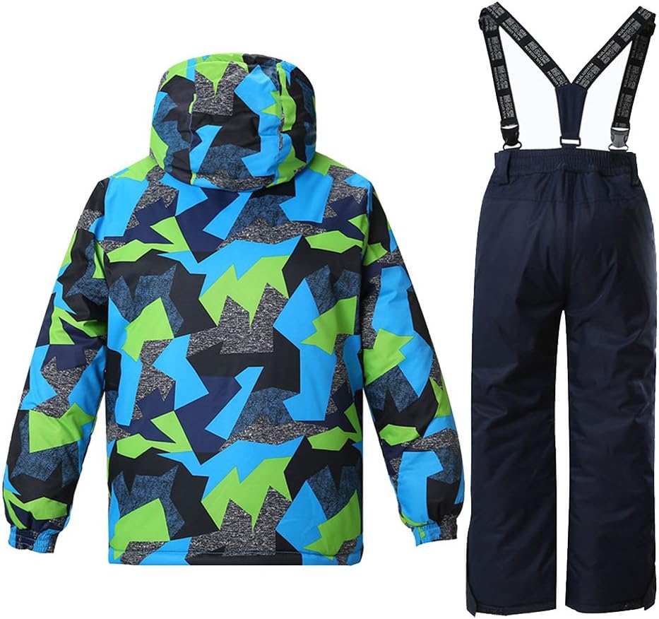 HOTIAN Boys Ski Jacket Snow Jacket Pants Suits Windproof Waterproof Winter Coats - Image 2