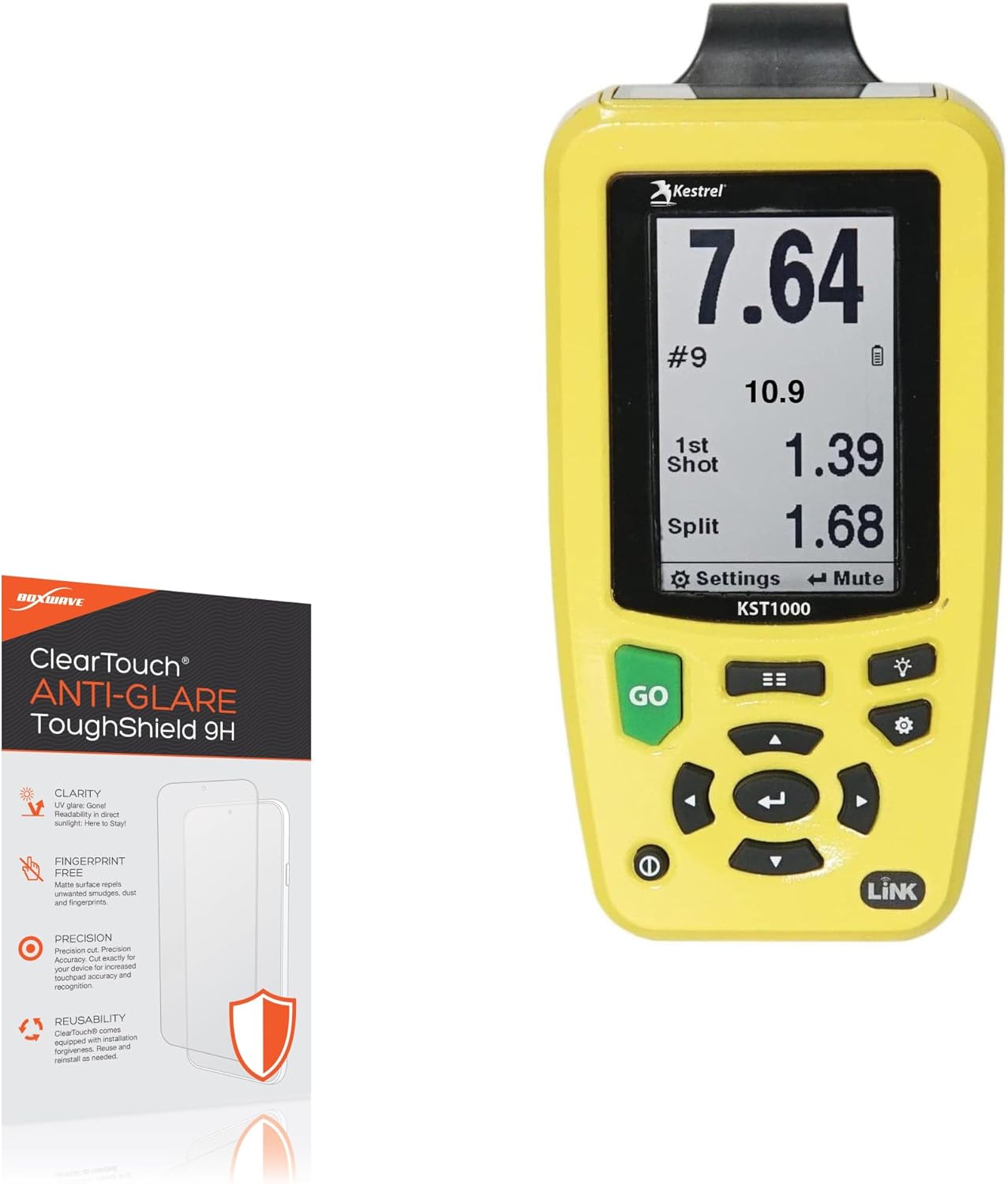 BoxWave Screen Protector Compatible with Kestrel KST1000 - ClearTouch Anti-Glare ToughShield 9H (2-Pack), Anti-Glare 9H Tough Flexible Film Screen Protector