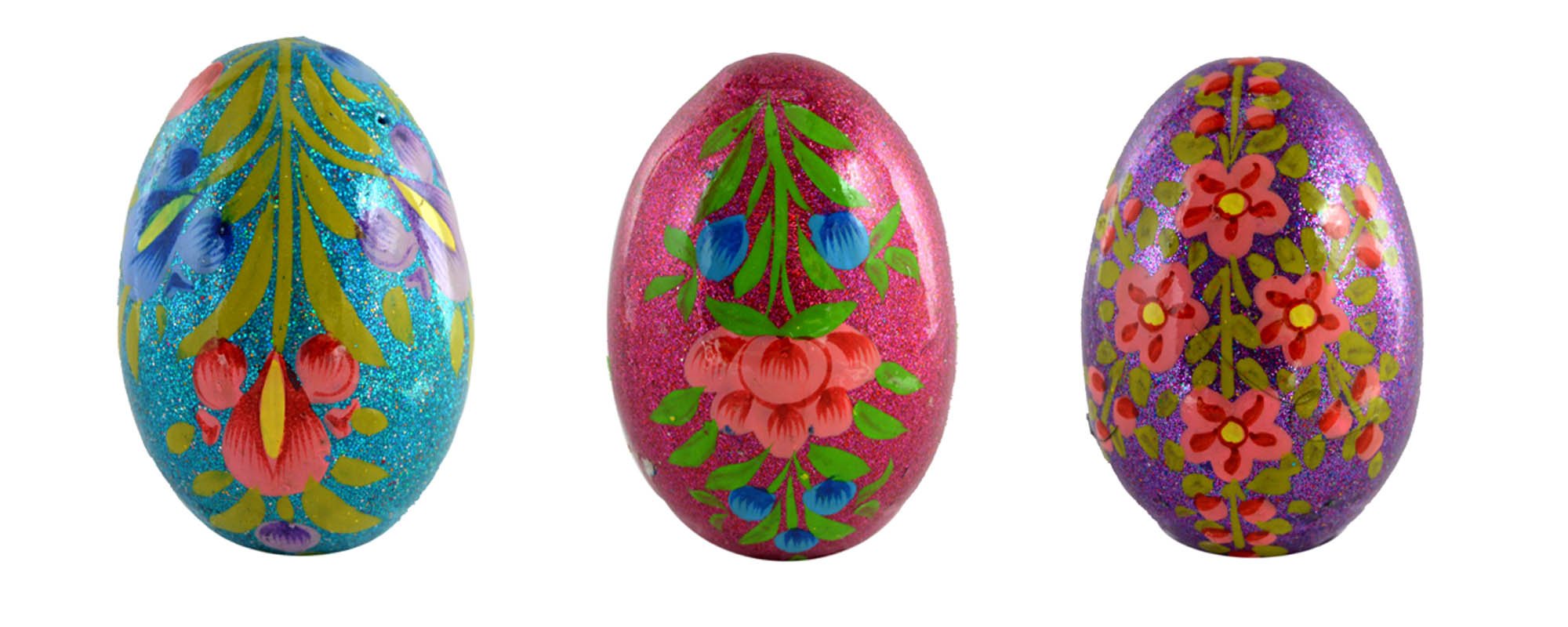 Craftuno Handcrafted Paper Mache Easter Eggs - Set of 6 - Image 3 thumbnail