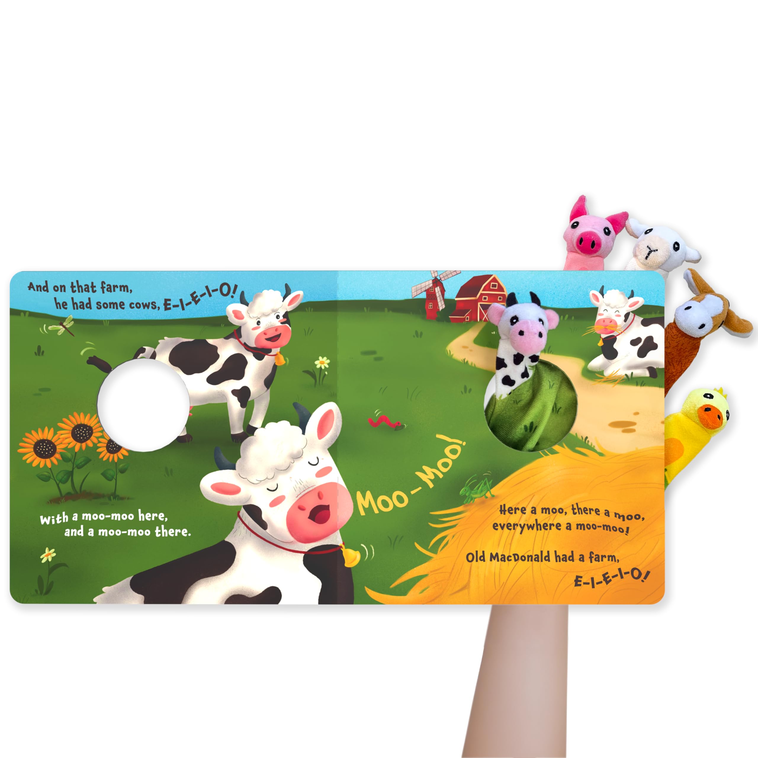 Skillmatics Cloth Puppet Book - Old Macdonald Had a Farm, Interactive Finger Puppets for Infants & Toddlers, Early Learning & Sensory Toys, Nursery Rhyme, Gifts for Babies Ages 6 Months to 2 Years - Image 7 thumbnail