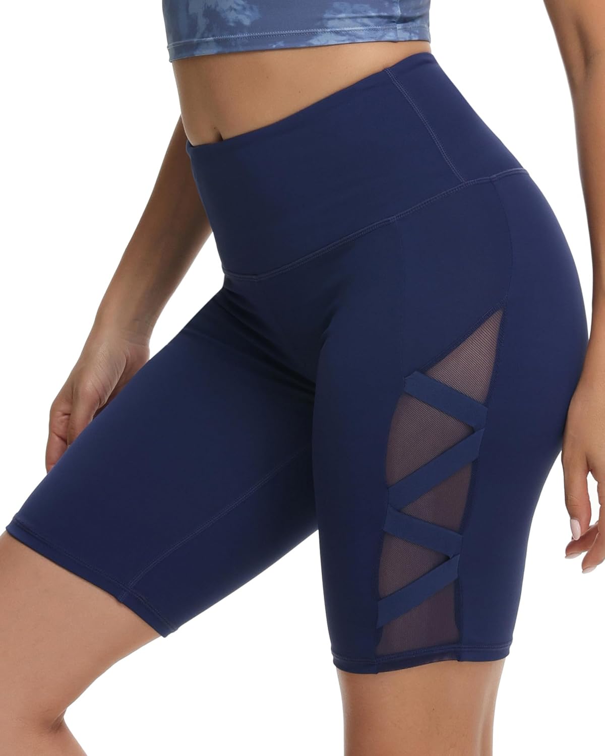 romansong Women’s Mesh Leggings Yoga Pants with Pocket, Non See-Through Capri High Waisted Tummy Control 4 Way Stretch romansong Women’s Mesh Leggings Yoga Pants with Pocket, Non See-Through Capri High Waisted Tummy Control 4 Way Stretch