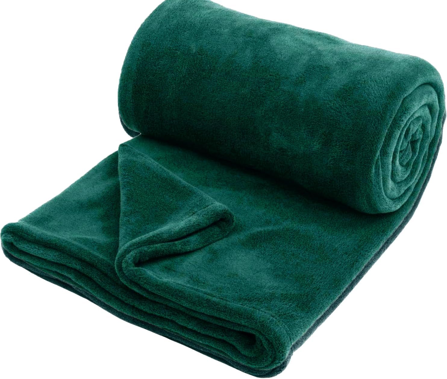 Hafaa Emerald Fleece Blanket Sofa Throw - Soft Cosy Fluffy Blankets For Bed/Couch, Warm Single Throws All Season, 130X150cm