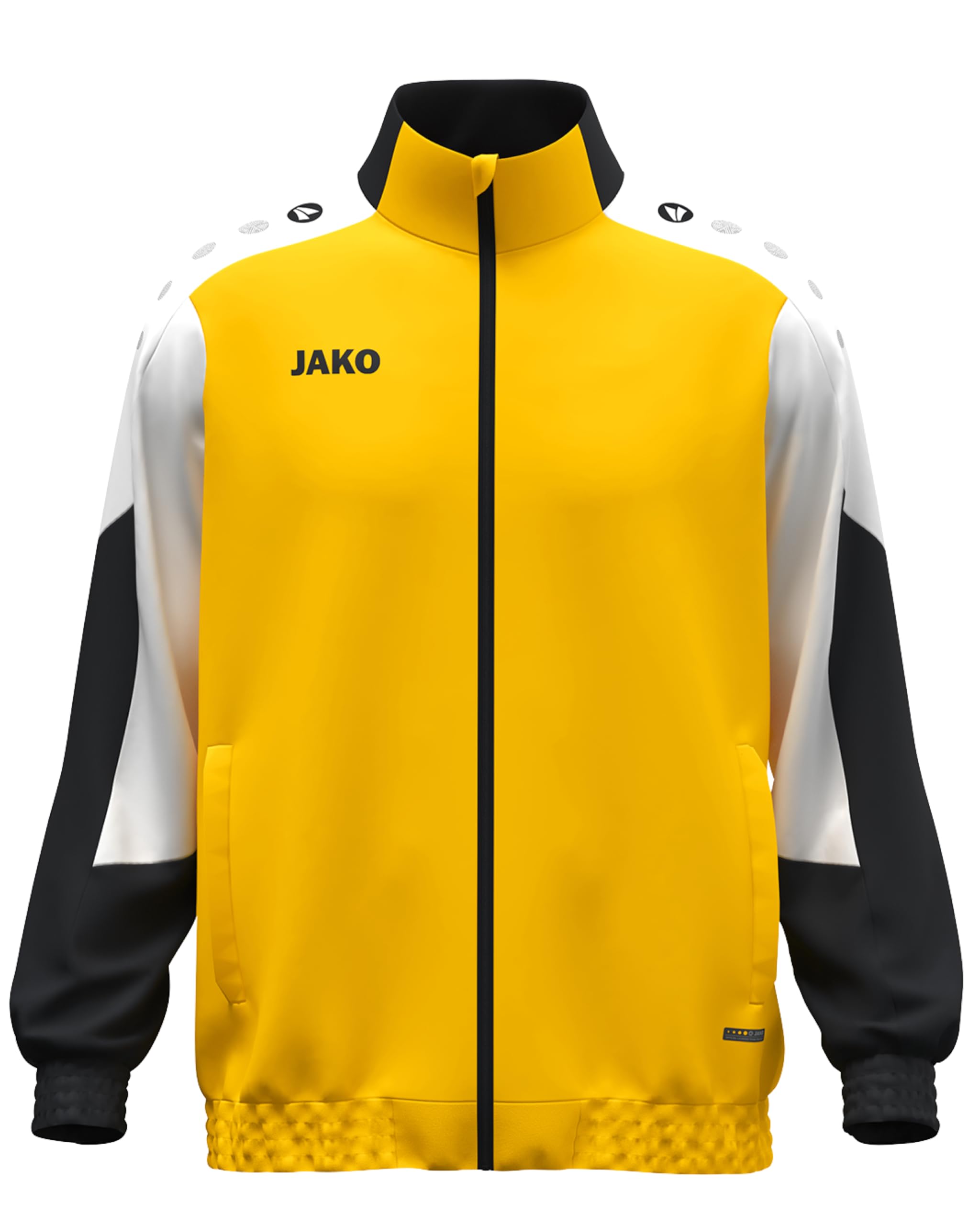 JAKO Unisex Webjacke Dynamic, gelb/weiß/schwarz, XS