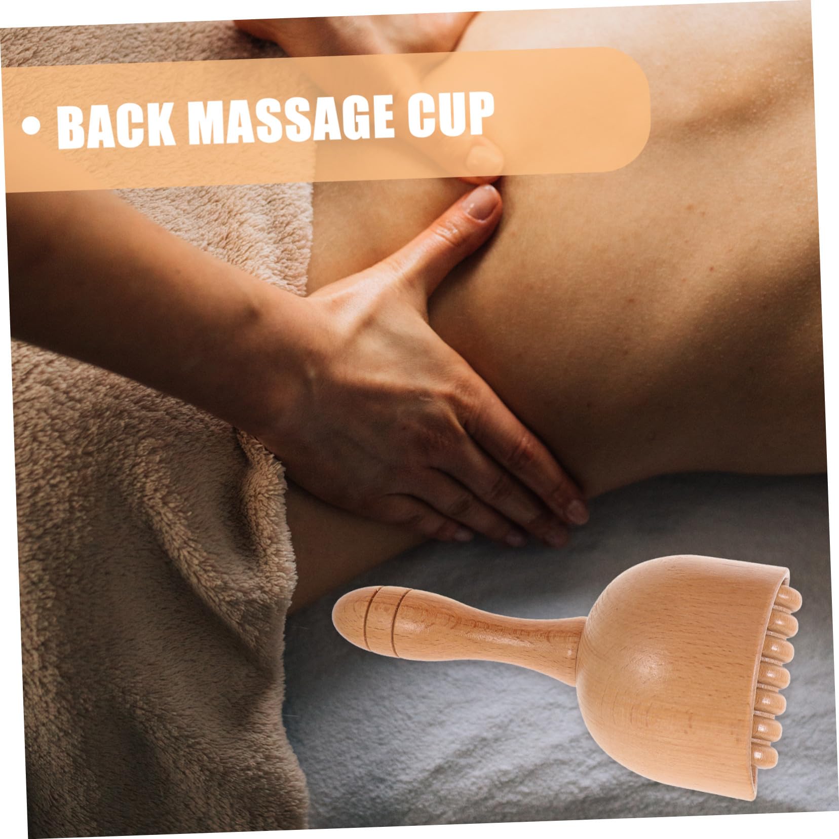 BESTYASH Tazas de Masaje de Madera 2 Piezas Juego Portátil Rodillo Masajeador Muscular Copa de Rodillo para Espalda Alivio Muscular Relajación en Casa Oficina y Viaje