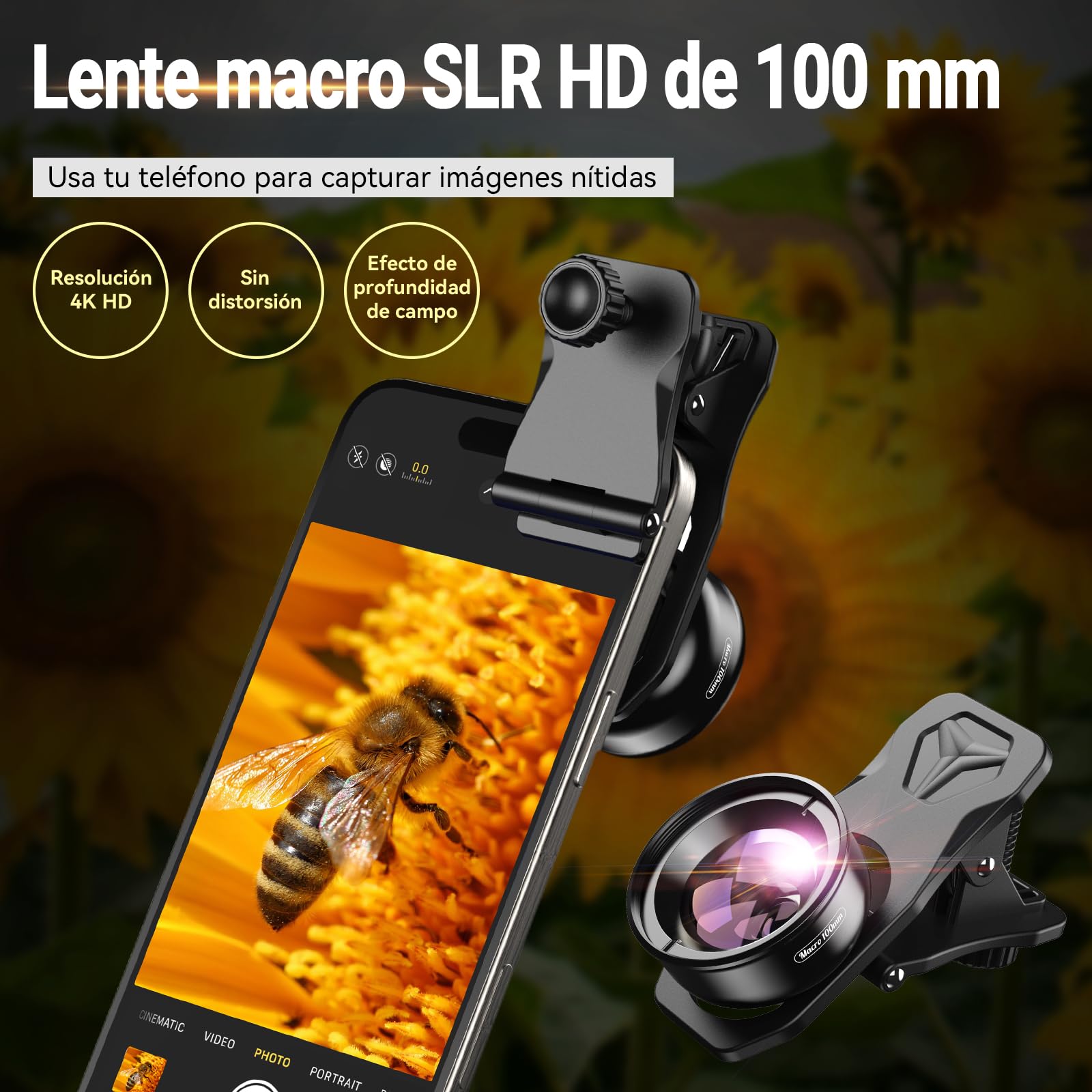 APEXEL Lentes para Móviles Cámara para Teléfono Kit,Lente Macro para movil Smartephone Android iOS Universal iPhone Samsung Galaxy Xiaomi Oneplus Casi Todos los teléfonos celulares