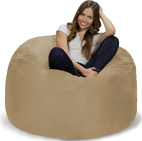 Miniatura 74 de Chill Sack - Sillón puff, Tela, Suave lino sintético, color negro. Lino, color negro,Microsuede - Guijarro Gris Oscuro,Microsuede - Limón,Microsuede