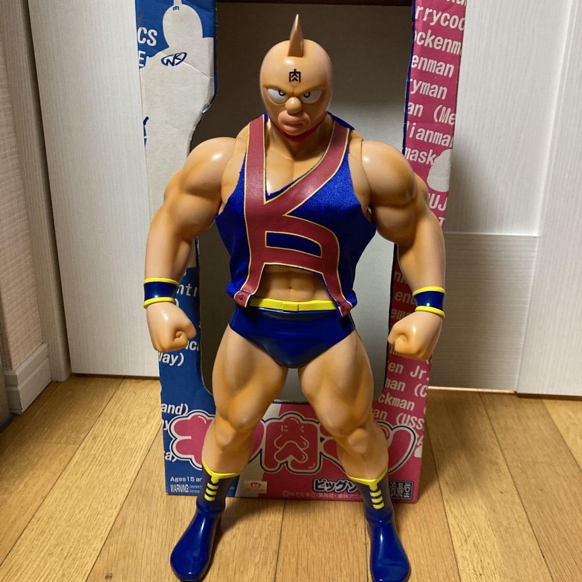 Amazon.co.jp: iiooo 浪曼堂 浪漫堂 キン肉マンKNシャツ(青) ビッグ