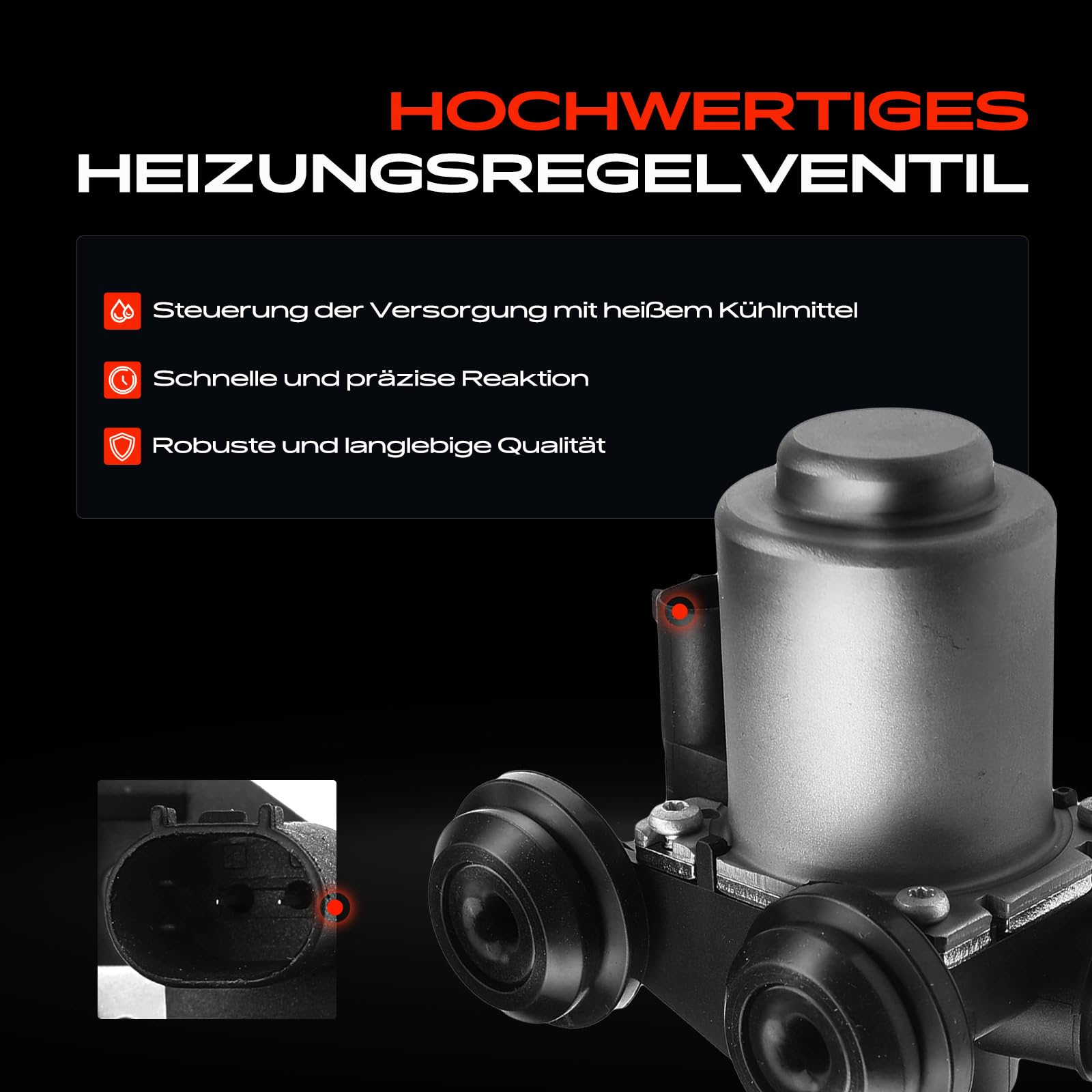 Frankberg Kühlmittelregelventil für 3er Cabriolet Coupe Touring E46 5er Touring E39 X3 E83 1.6L 1.9L 2.0L 2.2L 2.5L 2.8L 2.9L 3.0L 1998-2007 64118369805