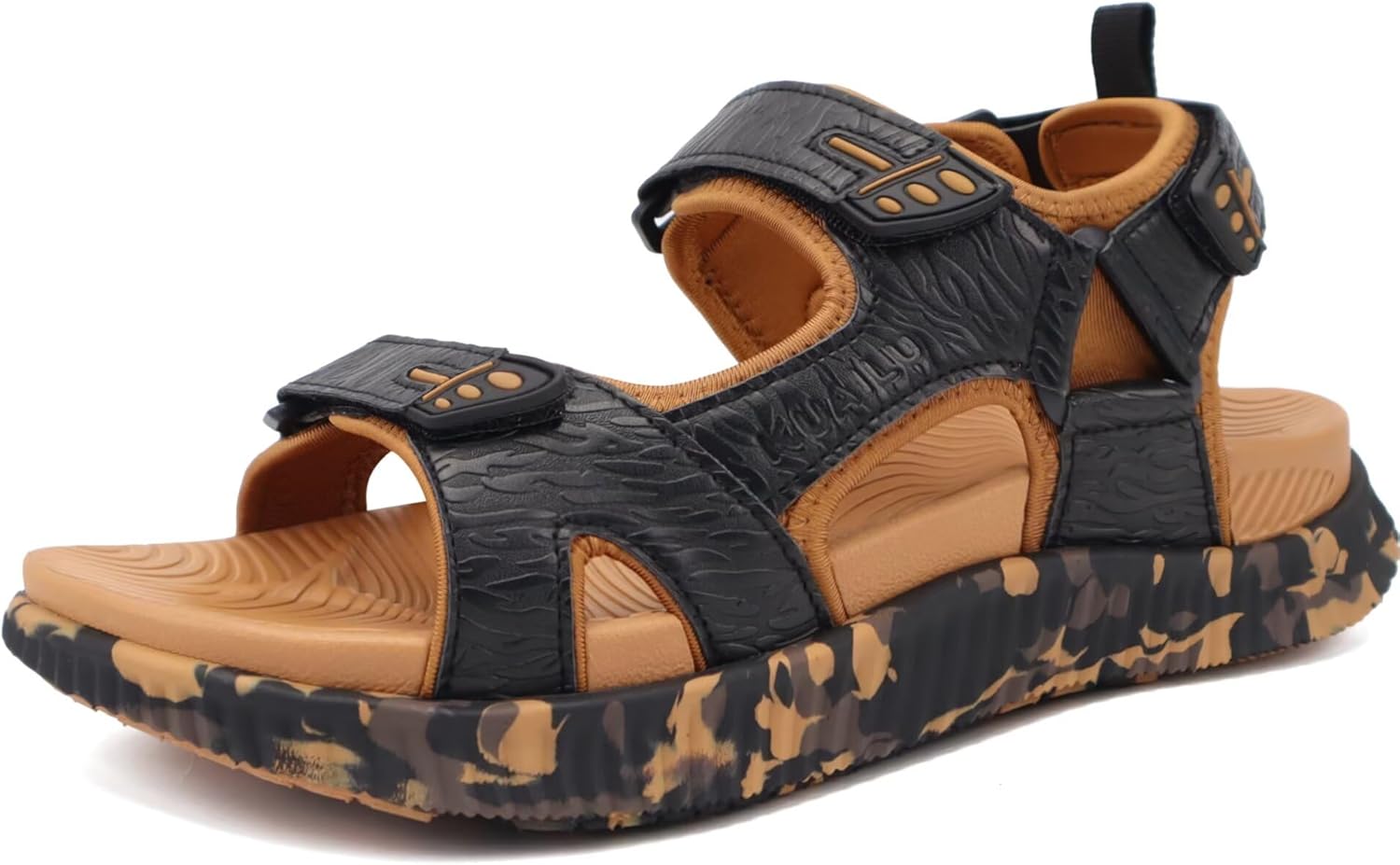 KuaiLu Men’s Orthotic Sandals Comfortable Arch Support Foam Cushion Hiking Walking Sandles Fashion Camouflage Adjustable Sport Recovery Athletic Shoes For Man Urban Outdoor