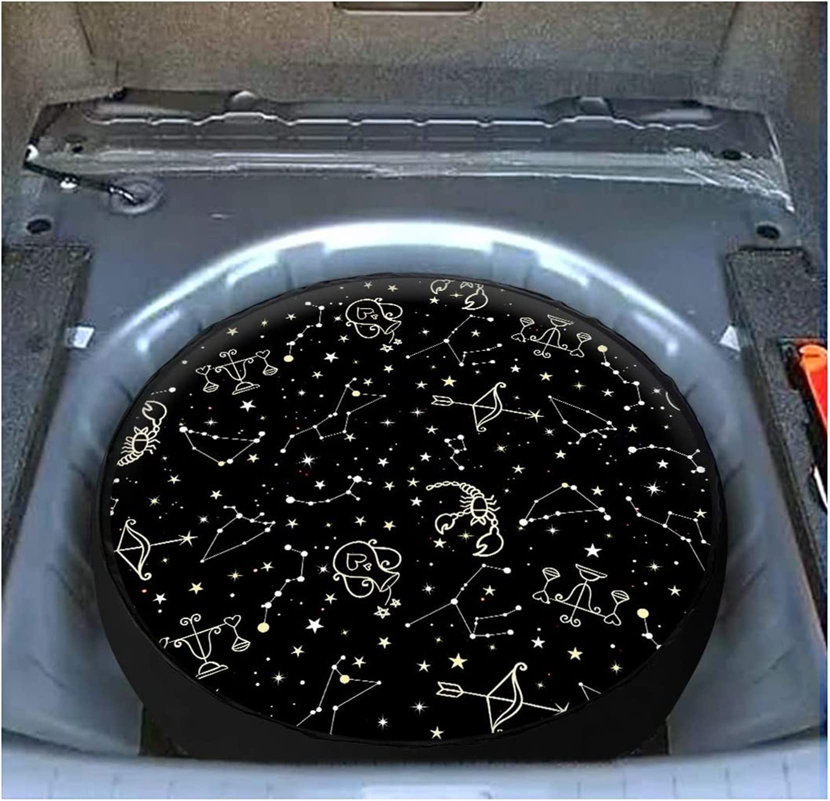 Leopard Print Spare Tire Cover Sun Protector Waterproof Wheel Cover Universal Fit for, Trailer, RV, SUV, Truck and Many Vehicle 14-19