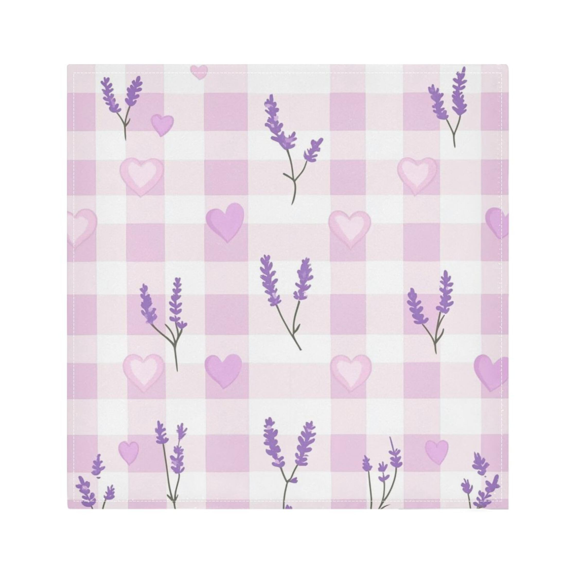 Fuauuyl Cloth Napkins Set of 6 Pink and White Checkered Dinner Napkins 20x20 in, Washable & Reusable Fabric Table Napkin for Dining Parties Holiday, Eco-Friendly